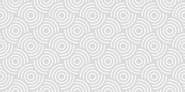 Vector seamless pattern with concentric circles. Modern geometric abstract background.