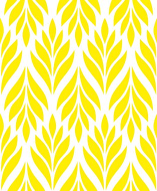 Geometric seamless pattern with leaves. Stylish abstract floral background. Vector illustration.