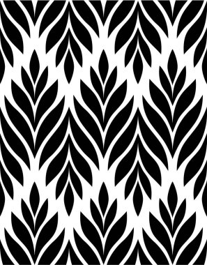 Geometric seamless pattern with leaves. Stylish abstract floral background. Vector illustration.