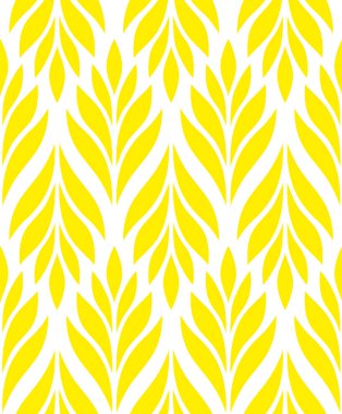 Geometric seamless pattern with leaves. Stylish abstract floral background. Vector illustration.