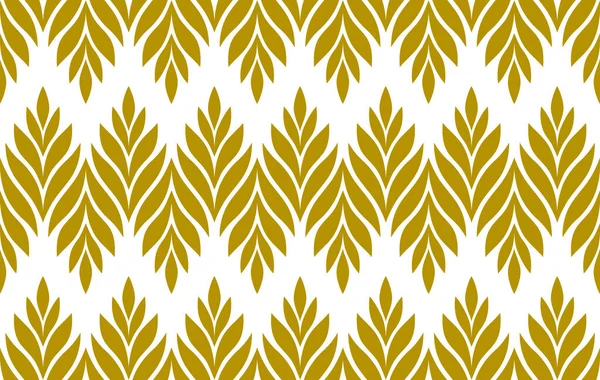 Geometric Seamless Pattern Leaves Stylish Abstract Floral Background Vector Illustration — Archivo Imágenes Vectoriales