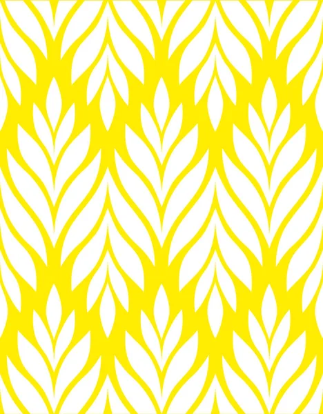 Geometric Seamless Pattern Leaves Stylish Abstract Floral Background Vector Illustration — Stockvektor