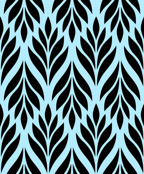 Geometric Seamless Pattern Leaves Stylish Abstract Floral Background Vector Illustration — 스톡 벡터