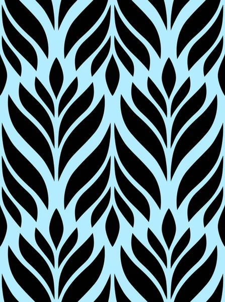 Geometric Seamless Pattern Leaves Stylish Abstract Floral Background Vector Illustration — ストックベクタ