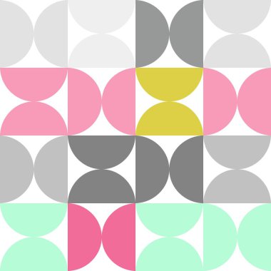 Yarım daire şeklinde kusursuz bir desen. Vektör illüstrasyonu.