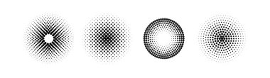Yarım tonlu daireler. vektör illüstrasyonu.