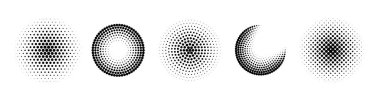 Yarım tonlu daireler. vektör illüstrasyonu.
