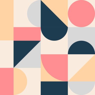 İskandinav tarzında vektör geometrik desen. Çoklu renk geometrik şekilli soyut arkaplan.