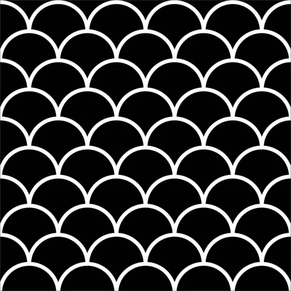Vektör balık ölçekli kusursuz desen. Tek renkli geometrik doku..