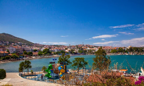 Datca, Mugla, Türkiye - Haziran 2022: Datca şehir manzarası.