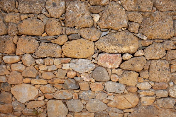 Gammal Stenmur Gjord Olika Typer Sten Stenvägg Bakgrund Närbild Och — Stockfoto