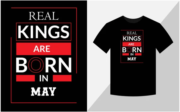 Real Kings Born May Shirt Design — ストック写真