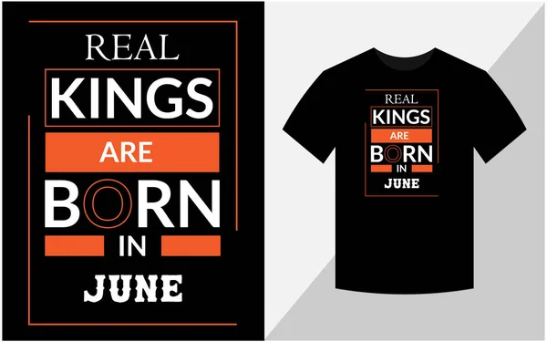 Real Kings Born June Shirt Design — ストック写真