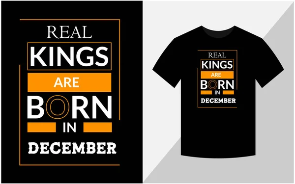Real Kings Born December Shirt Design — ストック写真