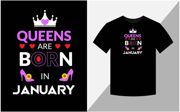 Queens are born in March, Birthday T-shirt design