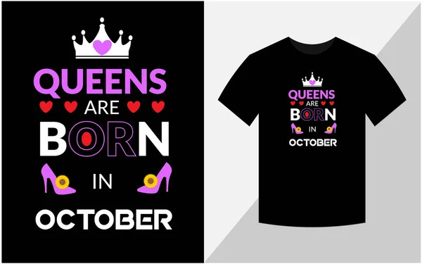 Queens Födda Mars Födelsedag Shirt Design — Stockfoto