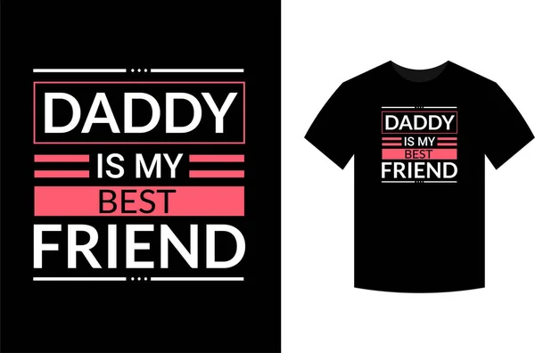 Papa Mijn Beste Vriend Typografie Vector Vader Citaat Shirt Ontwerp — Stockfoto