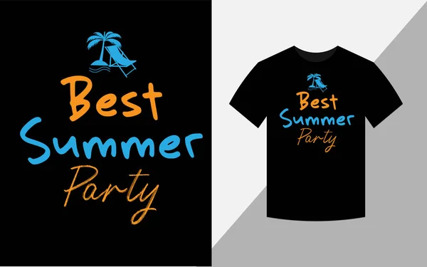 Melhor Festa Verão Svg Vector Shirt Design Para Amante Verão — Fotografia de Stock