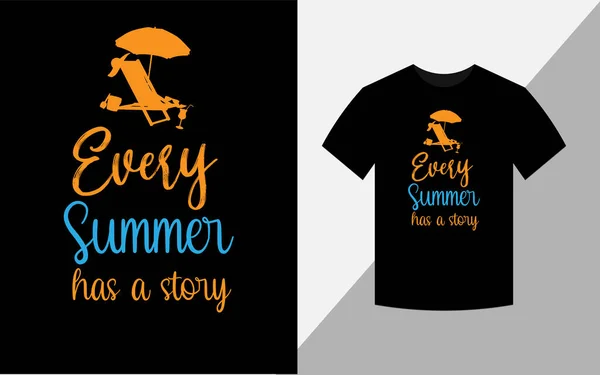 Każde Lato Historię Svg Vector Shirt Printable Design Summer Lover — Zdjęcie stockowe