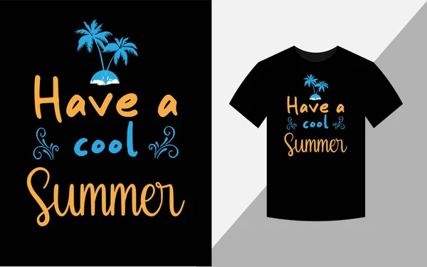 Ciesz Się Chłodnym Latem Svg Vector Shirt Printable Design Summer — Zdjęcie stockowe