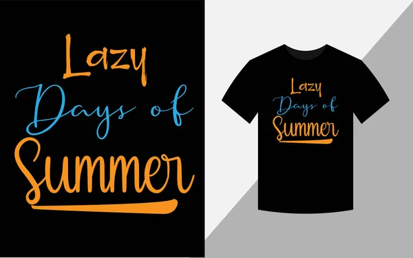 Dias Preguiçosos Verão Svg Vector Shirt Design Para Amante Verão — Fotografia de Stock