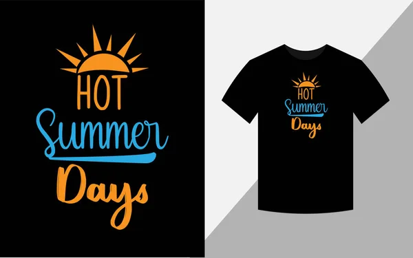 Dias Quentes Verão Svg Vector Shirt Design Para Amante Verão — Fotografia de Stock