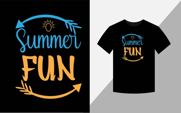 Summer Fun Svg Vector Shirt Design Stampabile Gli Amanti Dell — Foto Stock