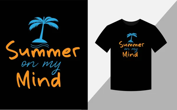 Lato Moim Umyśle Svg Vector Shirt Printable Design Summer Lover — Zdjęcie stockowe