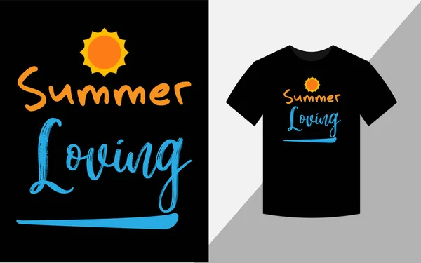 Verão Amoroso Svg Vector Shirt Design Imprimível Para Amante Verão — Fotografia de Stock