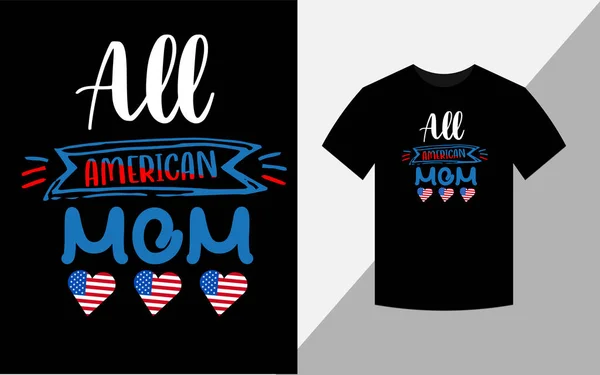 All American Mom Usa Independence Day Svg Design — Stock Photo, Image