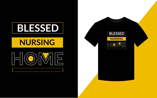 Blessed Nursing Home Modern Typography Nursing Shirt Design Template — Stockfoto