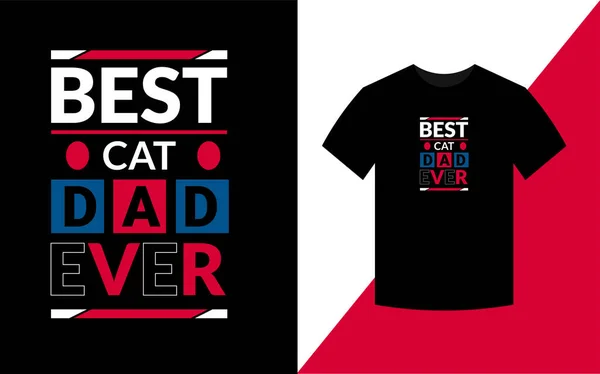 为爱猫的猫爸爸设计的最好的猫T恤 — 图库照片