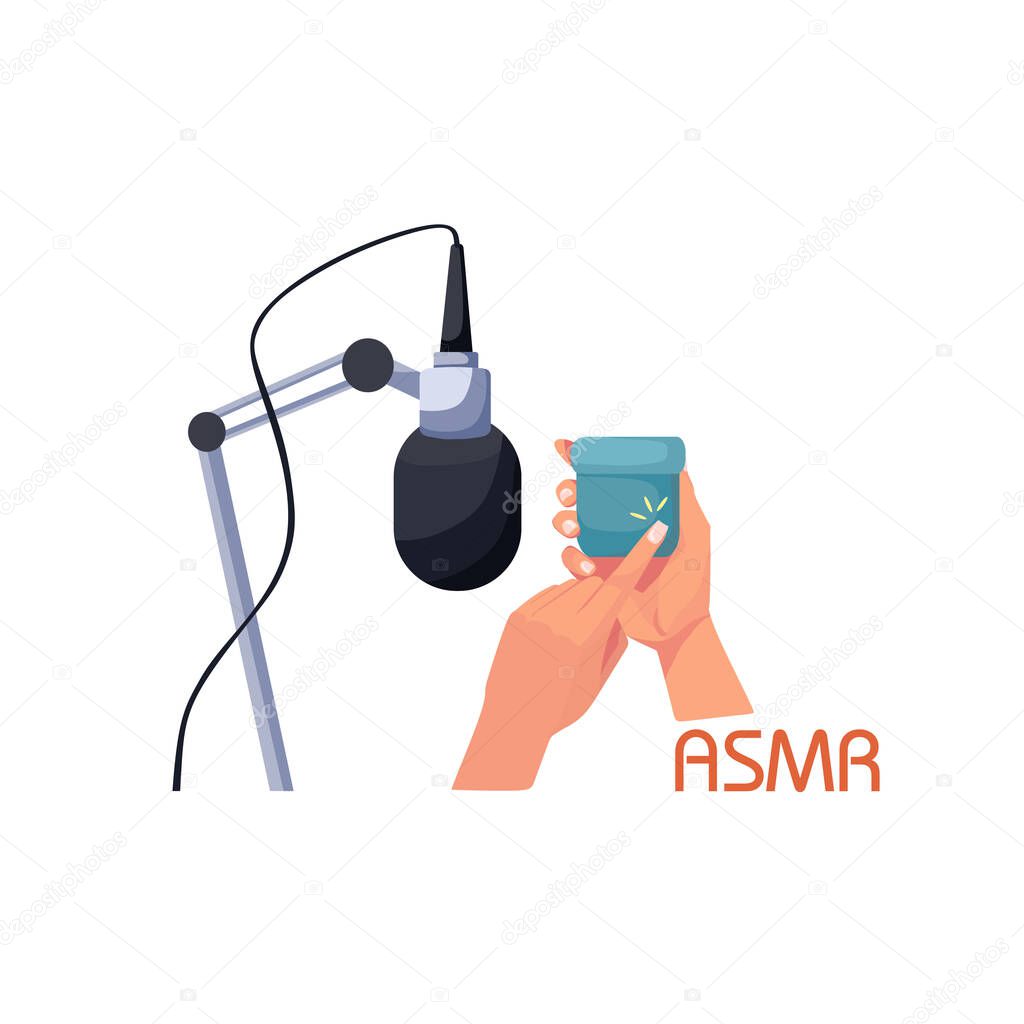 Recording on a high-frequency microphone the sound of tapping with your hands on a jar of cream. Autonomous sensory meridional response