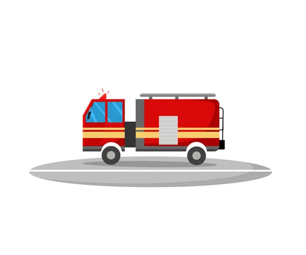 Fire Truck Cartoon Style Vector Illustration — Stock Vector