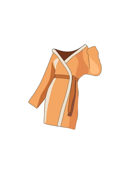 Home Women Dressing Gown Vector Illustration — Stock Vector