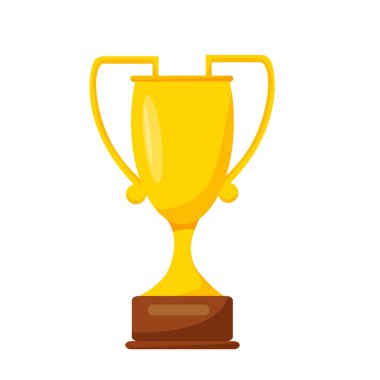 Altın kupa. Ödül. Vektör çizgi film illüstrasyonu.