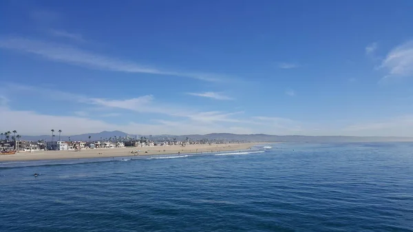 California New Port Beach Afternoon Surrounded Beautiful Peaceful Ocean — Fotografia de Stock