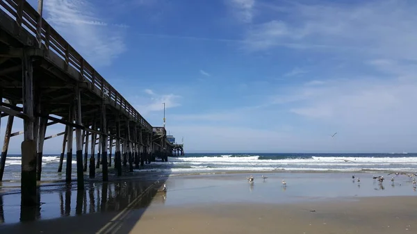 California New Port Pier Early Morning — ストック写真