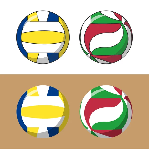 Ball Playing Volleyball Icon Flat Illustration Ball Playing Volleyball Vector — Stock Vector