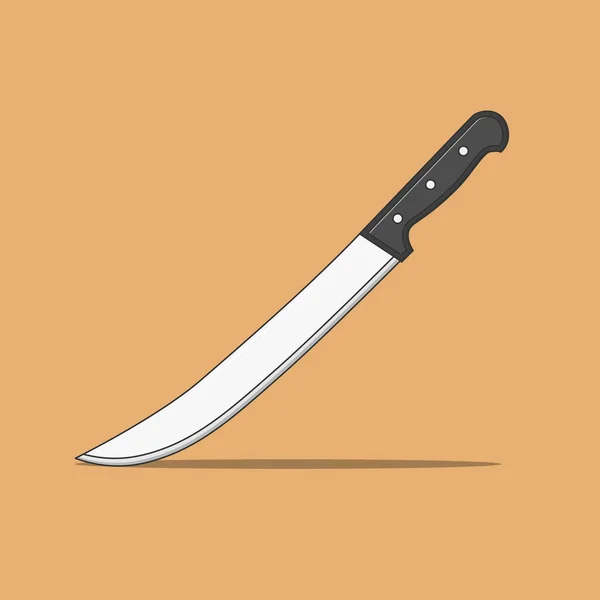 Knife Vector Icon Illustration Kitchen Knife Vector Flat Cartoon Style — Stok Vektör