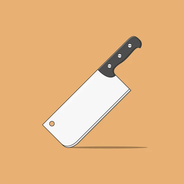 Butcher Knife Vector Icon Illustration Kitchen Knife Vector Flat Cartoon — Wektor stockowy