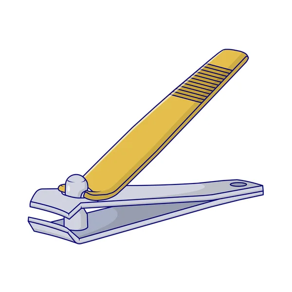 Nail Clipper Vector Icon Illustration Nail Scissors Vector Flat Cartoon — стоковий вектор