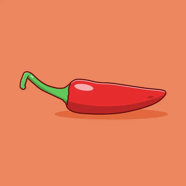 Hot Red Chili Jalapeno Pepper Set Isolated Flat Design Vector — Stock vektor