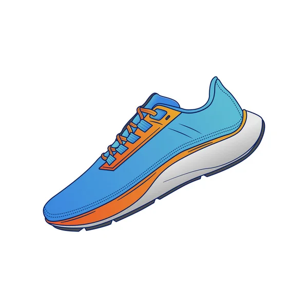 Running Shoes Vector Illustration Icon On White Background for web, landing page, sticker, banner