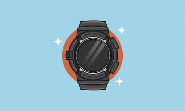 Sport Watch Vektor Ikon Illusztráció Sport Figyelő Vektor Flat Cartoon — Stock Vector