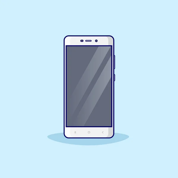 Pantalla Smartphone Ilustración Vectores Sombras Tecnología Mano Estilo Plano Historieta — Archivo Imágenes Vectoriales