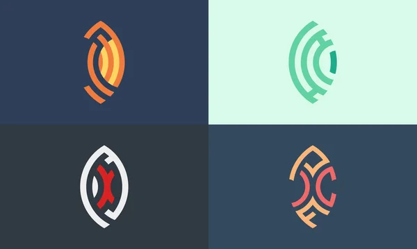 Soyut Geometrik Seriler Logosu, Basit ve Modern Stil, Minimalist ve Renkli Sembol, Geometri Tüm İş ve Markalar için Eşsiz Yaklaşımı