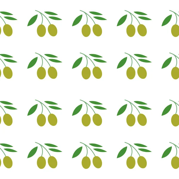 Απρόσκοπτη Olive Pattern Trendy Flat Style Κατάλληλο Για Ταπετσαρία Φόντο — Διανυσματικό Αρχείο