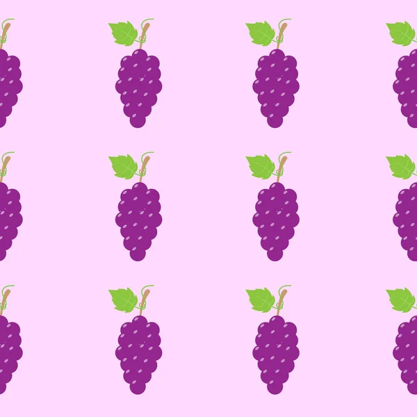 Seamless Grape Pattern Trendy Flat Style Κατάλληλο Για Ταπετσαρία Φόντο — Διανυσματικό Αρχείο
