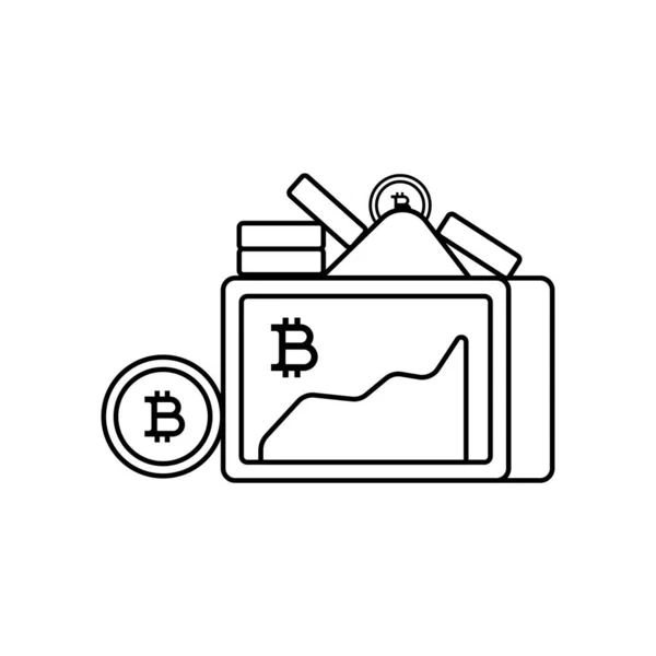 Bitcoin Fiyat Büyüme Ana Hattı Beyaz Arkaplan Simgesi ResmiComment